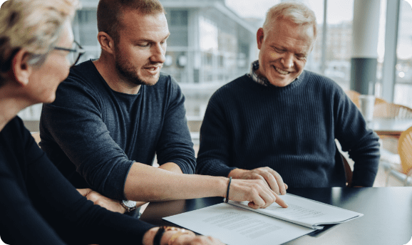 A Business owner working with his team to implement His Way At Work. A Business owner working with his team to implement His Way At Work.